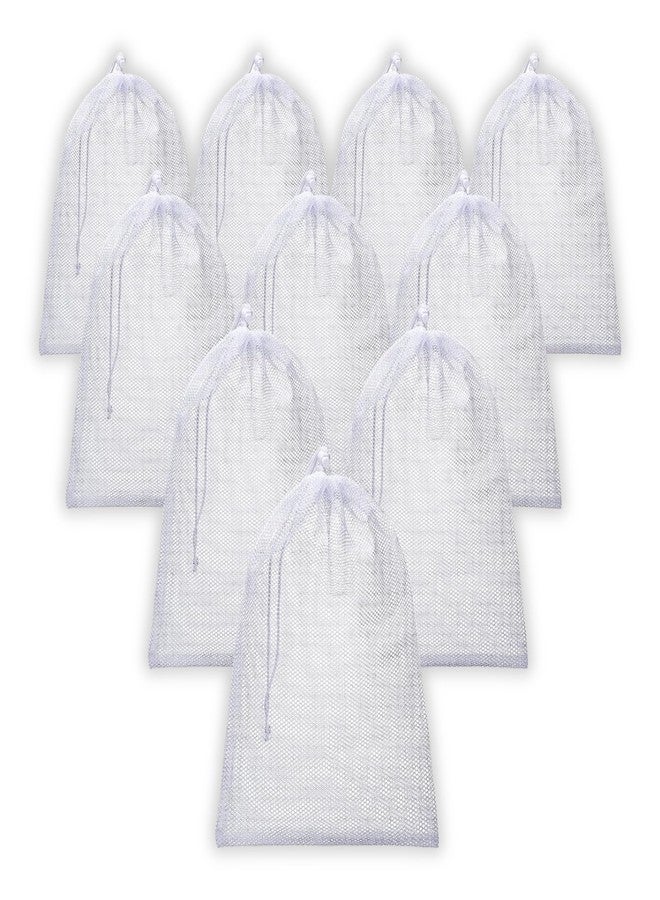 SINGHAL PP Mesh Storage Bags 18x30 Inch with Drawstring, White Color | Up to 25kg Capacity Great for Packaging Produce, Vegetables and Fruit | Multipurpose Bora, Bori (10) - Image 1